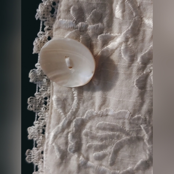 NWT SANDY STARKMAN 100% Cotton/Beaded Ivory Embellished Coat Blazer Jacket Sz SM - Picture 6 of 8